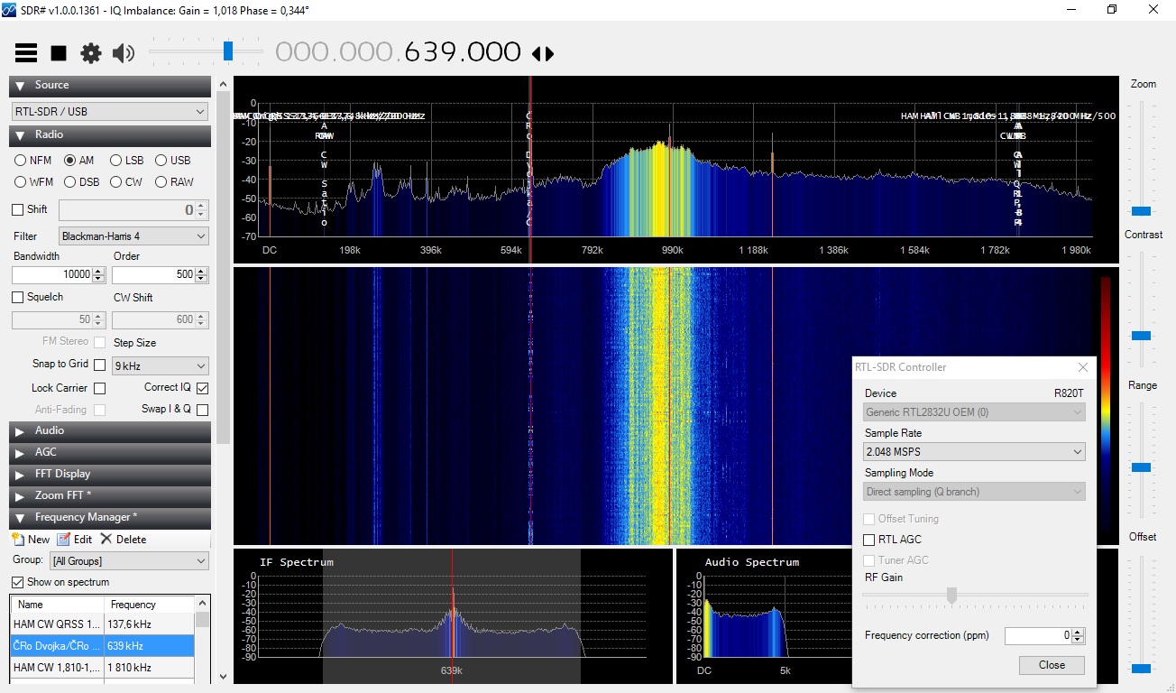 SDR - Direct Sampling 639 kHz