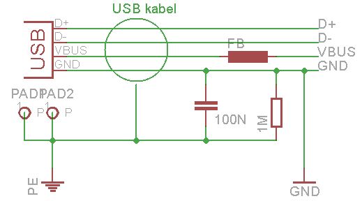 SDR - napájení přes USB