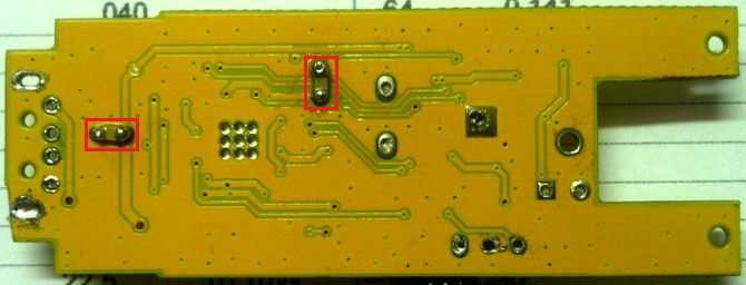 SDR - přidání keramických kondenzátorů 1 nF