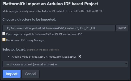PlatformIO - Import Arduino IDE