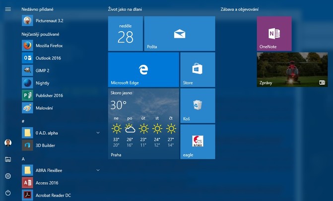 Windows 10 - Start menu